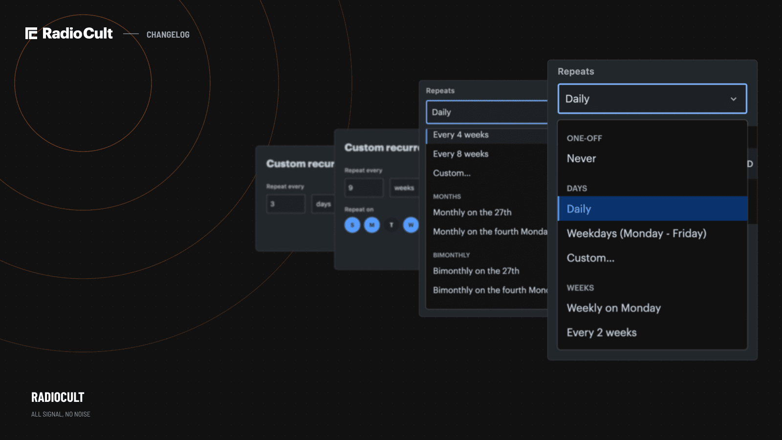 More flexible recurring events
