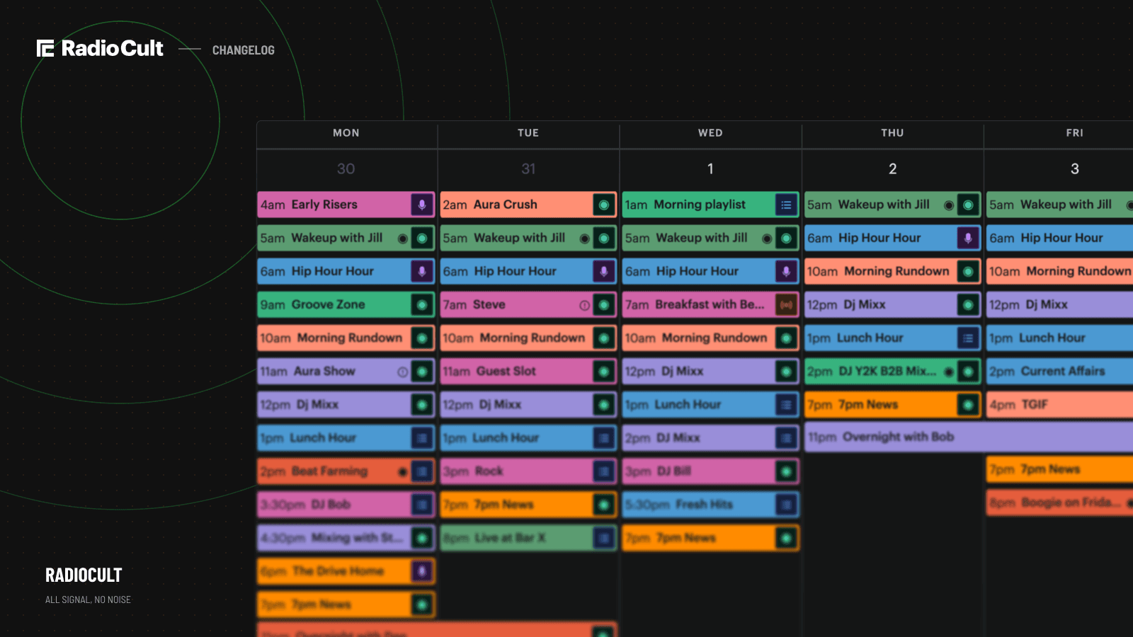 Schedule month & day views