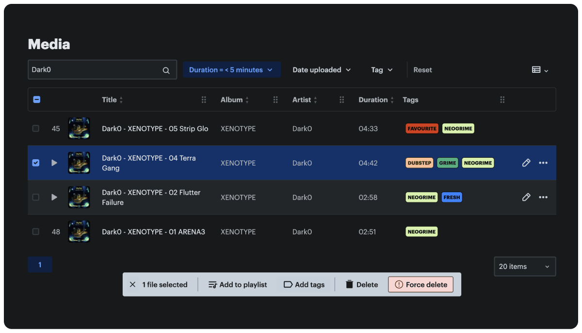Managing Your Online Radio Station's Music Library