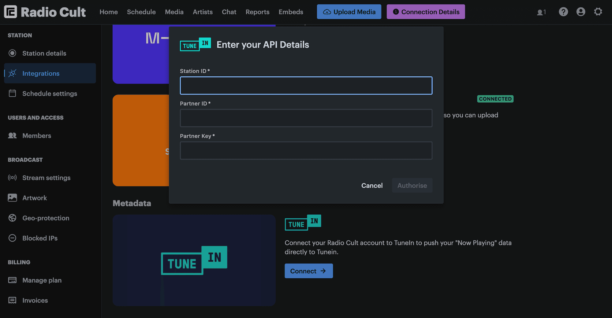 Integration Settings