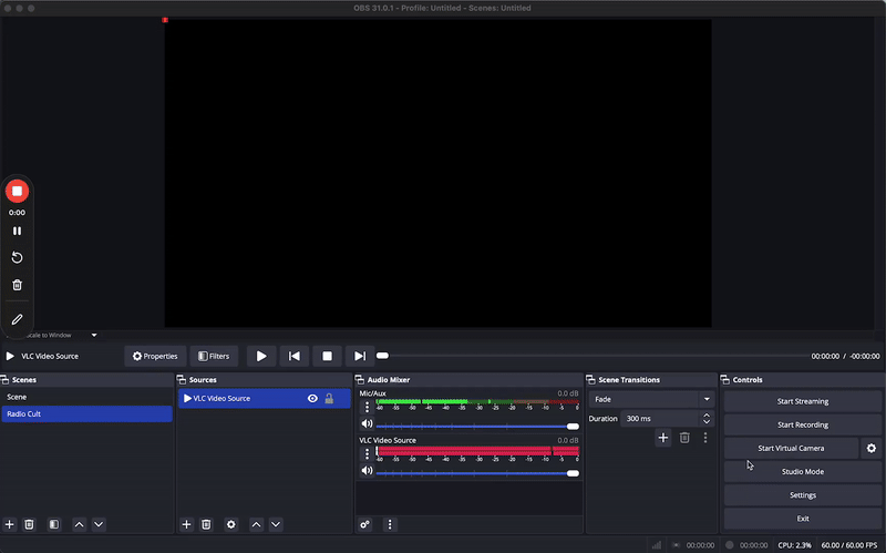 Adding streaming key in OBS