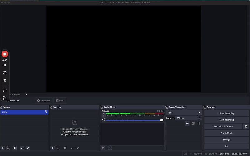 Configuring your radio stream in OBS