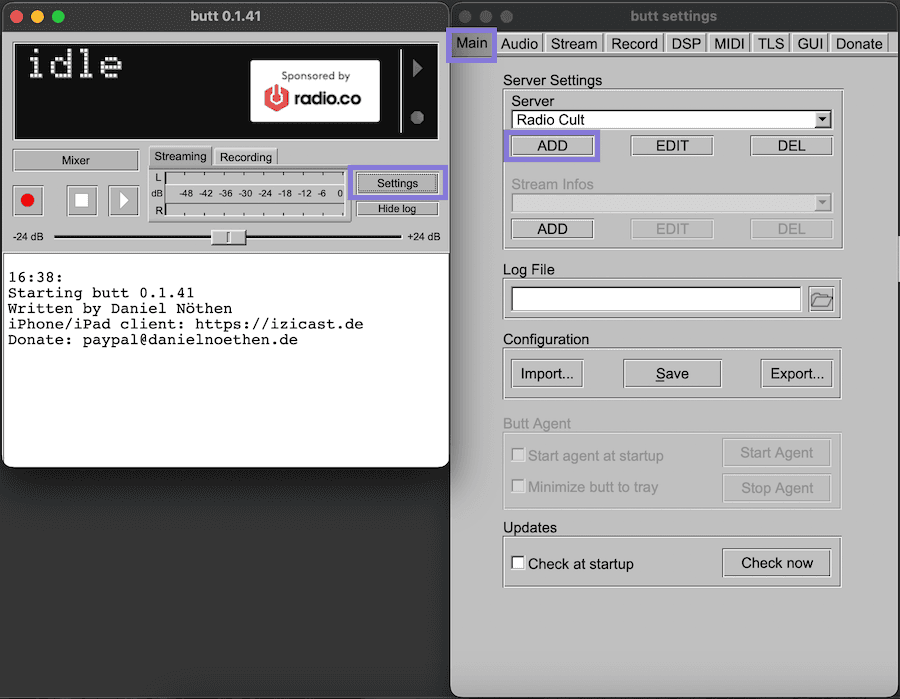 Adding your radio station