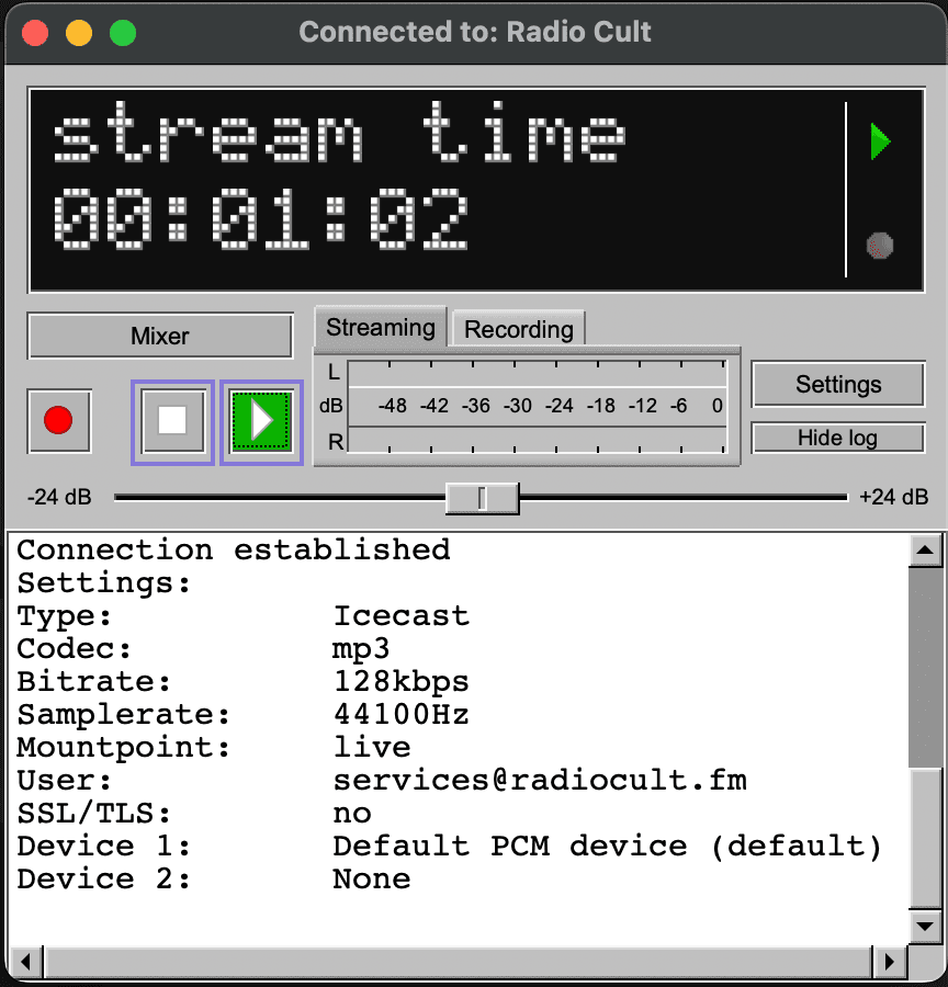 Broadcasting live with BUTT