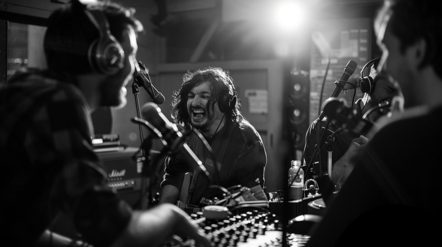 Radio host broadcasting
