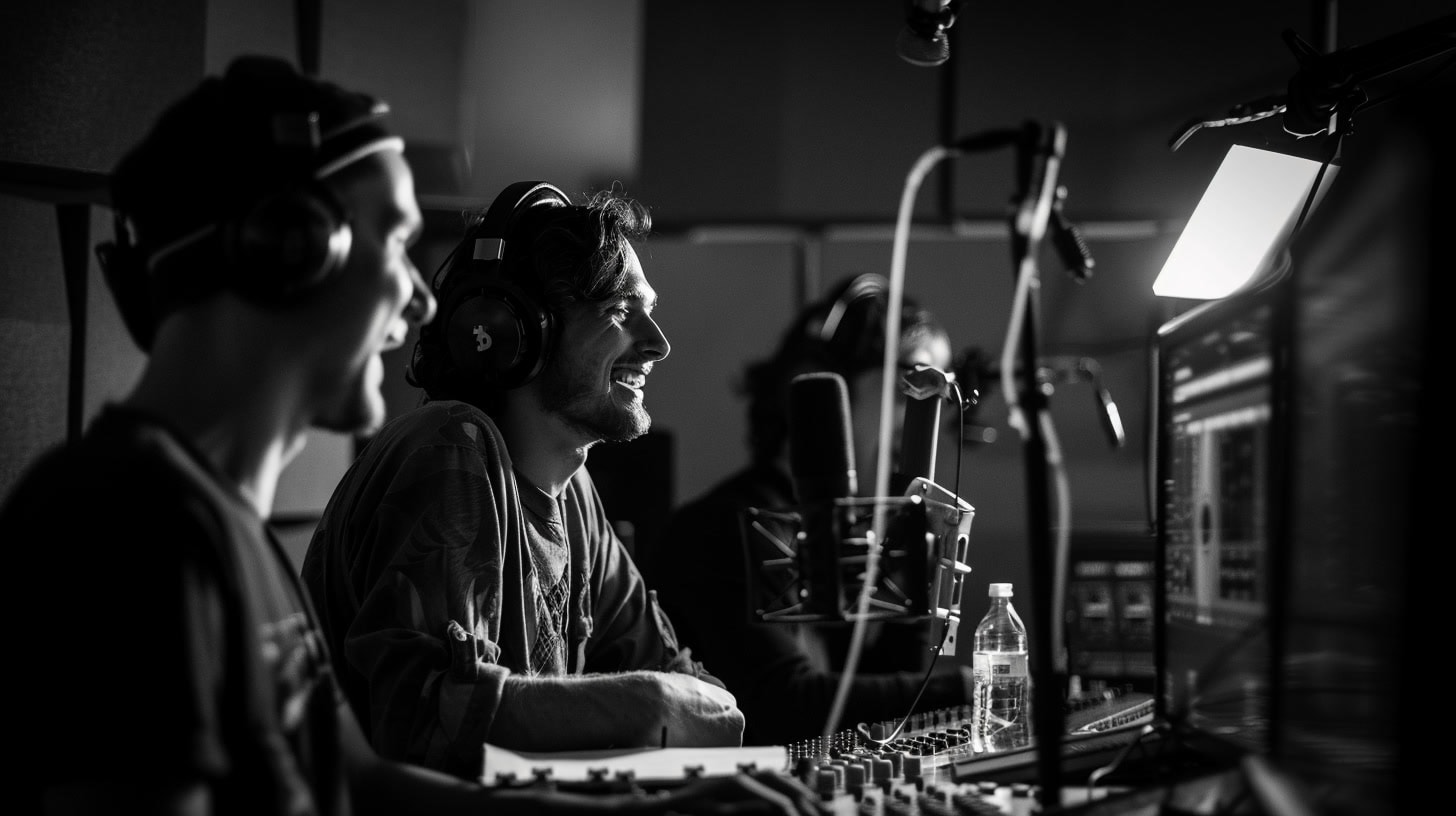 Radio host broadcasting