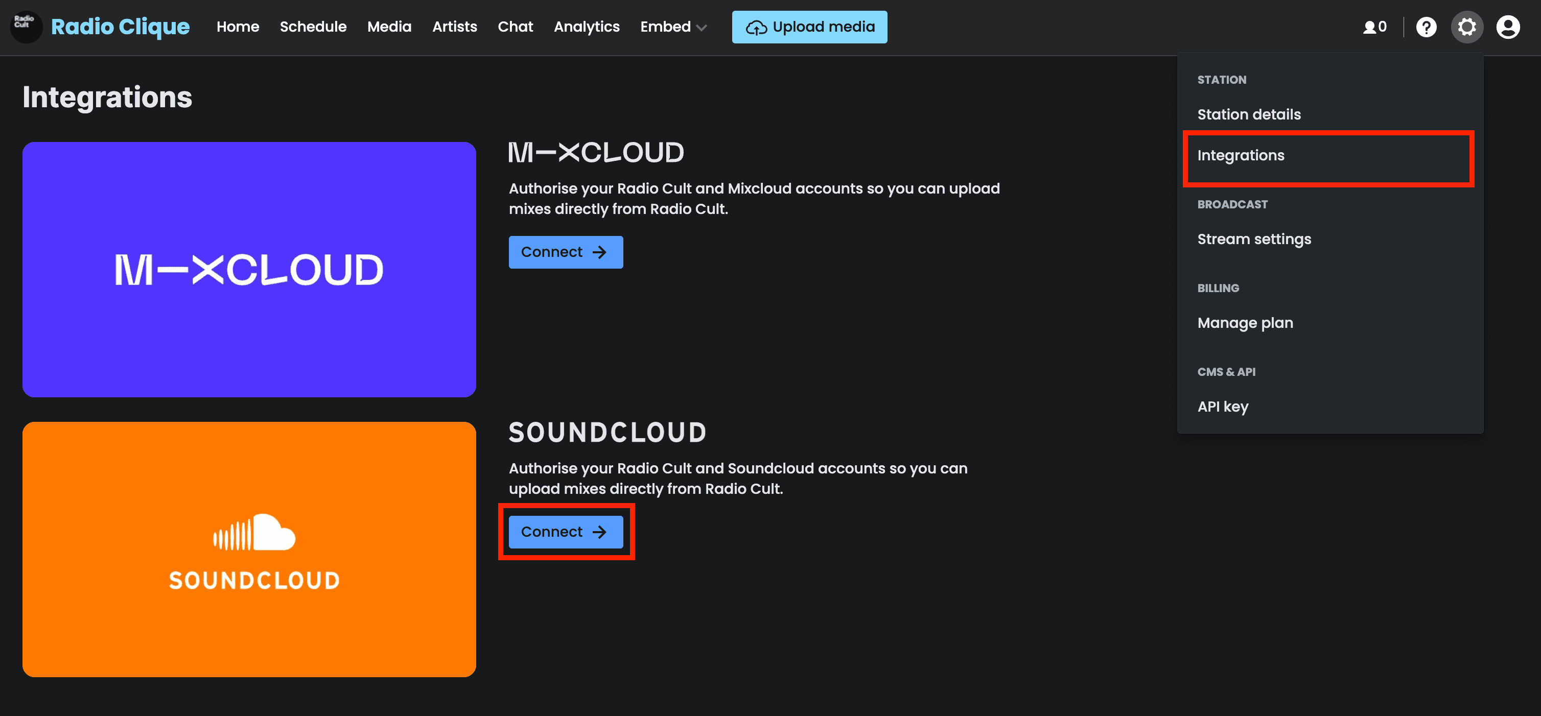 Integrating with Soundcloud
