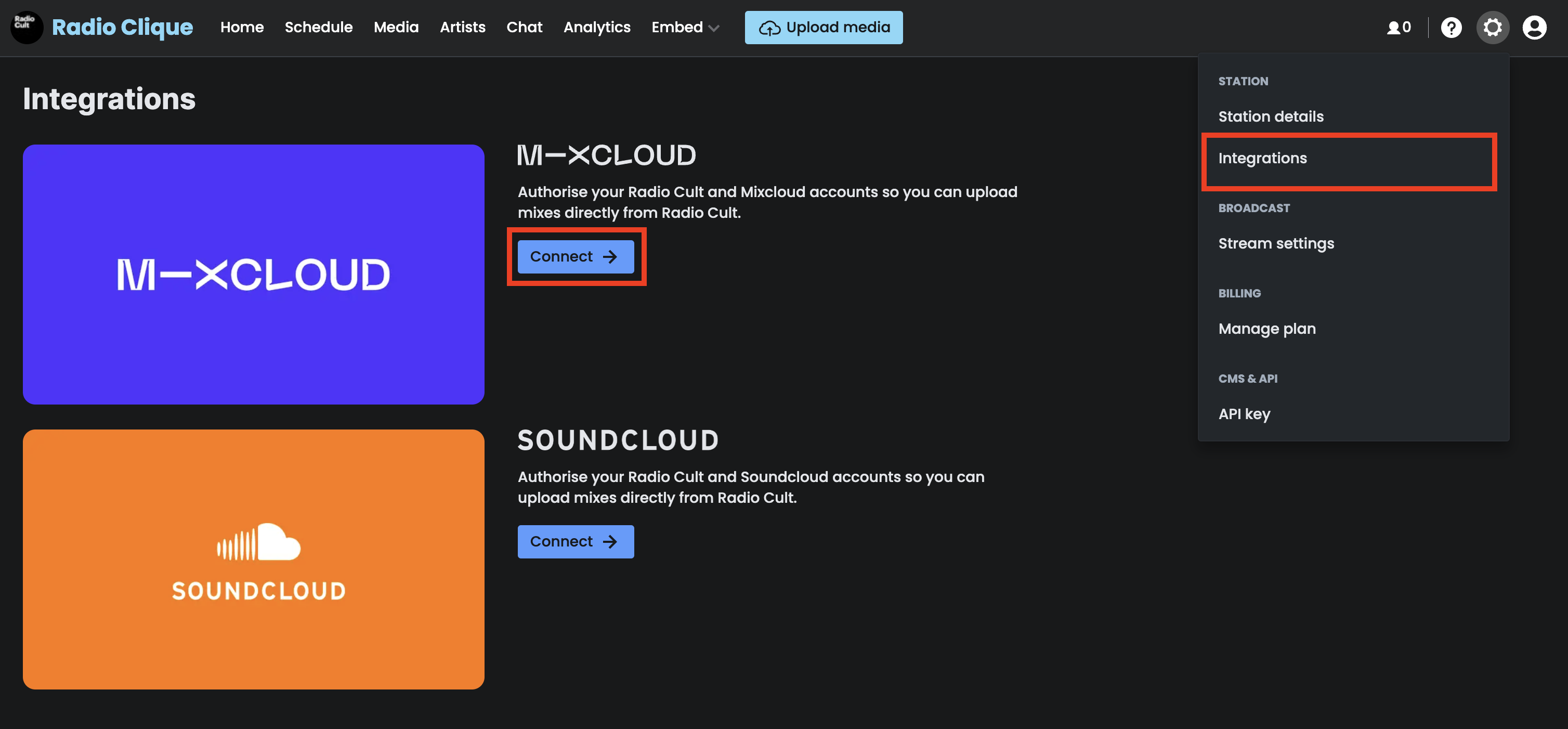 Integrating with Mixcloud