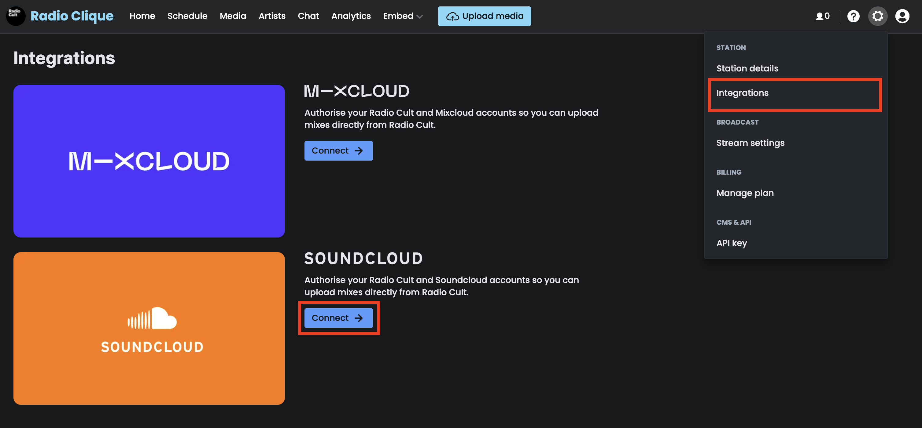 Integrating with Soundcloud