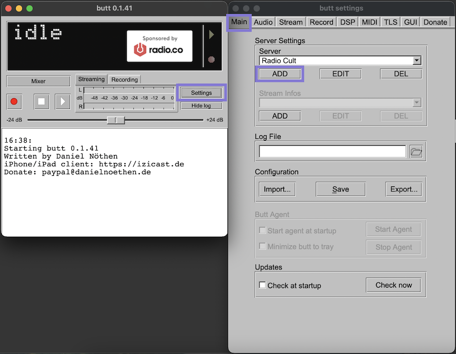 Adding your radio station